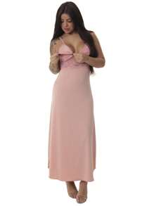 Biografia da Moda Plus Size Nightgowns & Sleepshirts - 淺粉色 - 查看 1