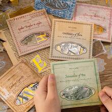 1pc Vintage Gold Foil Letter Diy Decorative Sticker Book - Multicolor - View 1