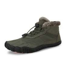 Bottes de randonnée pour hommes et femmes, chaussures de neige pieds nus, chaussures de travail décontractées pour l'extérieur, chaussures chaudes à fourrure pour hommes, bottines pour hommes, bottes de neige pour hommes