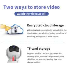 1入組200萬像素室內無線wifi智能ai人體偵測高清夜視ptz攝像頭,雲監控 - 白色 - 查看 11