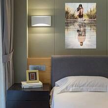 1張河岸美少女藝術海報,牆藝家居裝飾,適用於客廳、臥室、浴室、宿舍,不含框架