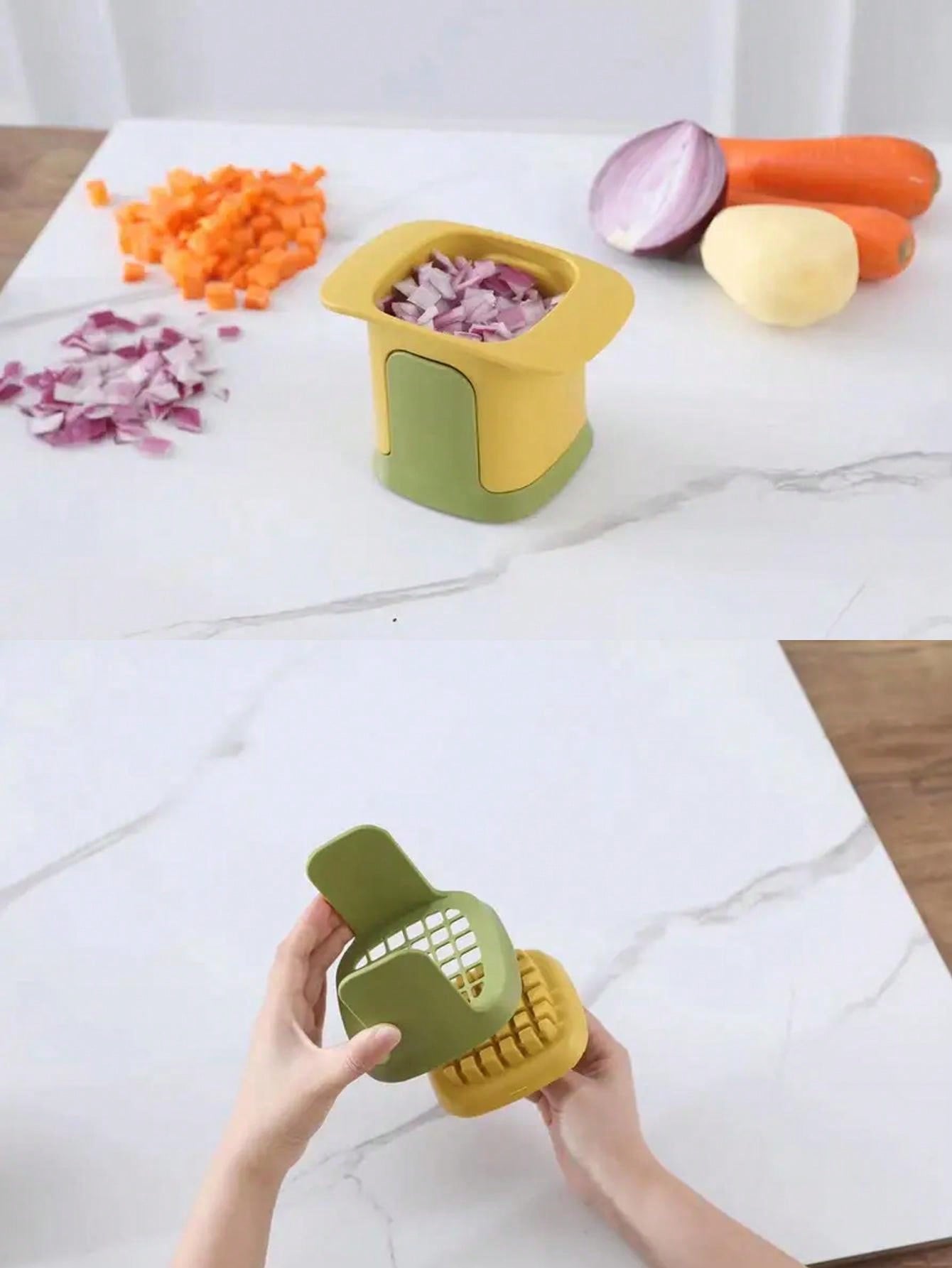 French Fry Cutter, 2 in 1 Blade Vegetable Slicer, Onion Mincer Chopper