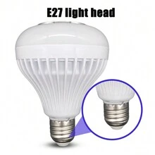 Foco Led Rgb De Música Blanco Con Control Remoto, Infinitamente Regulable Para Luz Ambiente, Cabezal De Lámpara E27 Ca 220v - Verde militar - Ver 8