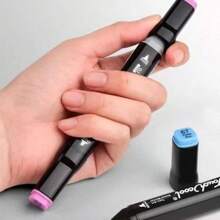 80 colores Marcadores Doble Punta Plumones Punta De Pincel - Multicolor - Ver 4