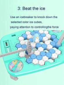 1入組企鵝拼圖遊戲,休閒娛樂,通過推動冰塊拯救小企鵝 - 藍色 - 查看 8
