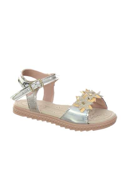 Sandalia calçado infantil feminina menina com brilho rasteirinha festa dia a dia estrelha dourada, rosa ou prata promoção
