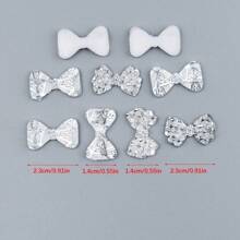 20 Stücke 1,4x2,3cm Flache Kunstharz Schleife Für Ohrring Zubehör Schmuck Herstellung Geschenkverpackung Kopfbedeckungen Kleidungsaccessoires Kleidungsdekoration