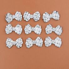 20 Stücke 1,4x2,3cm Flache Kunstharz Schleife Für Ohrring Zubehör Schmuck Herstellung Geschenkverpackung Kopfbedeckungen Kleidungsaccessoires Kleidungsdekoration