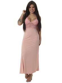 Biografia da Moda Plus Size Nightgowns & Sleepshirts - 淺粉色 - 查看 2