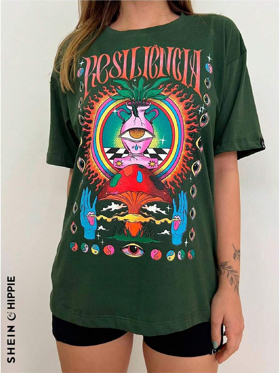 Camiseta Resiliência - Verde natal - Verde Escuro - Visão 1