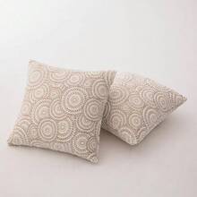 1pc Bohemian Geometric Style Pillow Case With Gold Foil Printing - White - View 3