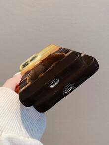 1 Set Of Sunset Couple Cat Pattern All-Inclusive Film Mobile Phone Case Compatible With Apple 15 Series Mobile Phones - White - View 6