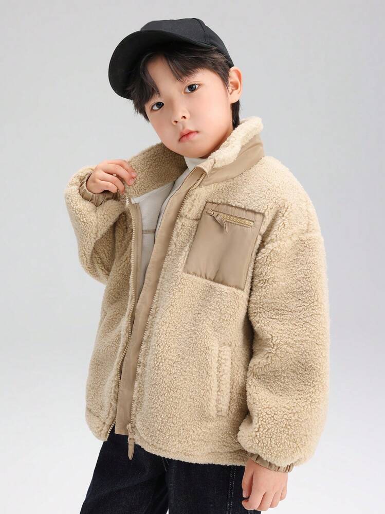 Boys teddy coat sales