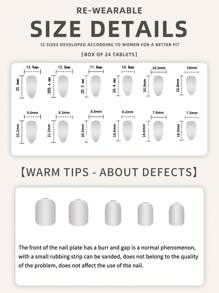 升級您的外觀 24 件長方形藍色 3d 立體裝飾花朵設計人造珍珠貓眼全罩可拆卸假指甲假指甲假指甲按壓式指甲全指甲貼紙適合女士和女孩