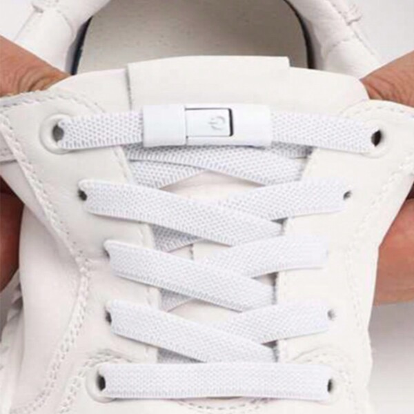 No Tie Shoelaces Elastic Flat Shoe Laces With Buckles For Men And Women