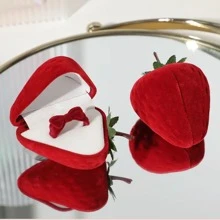1 Set Storage box Surprise gift Romantic strawberry ring box Confession proposal Earrings Necklace box Girly heart Mini