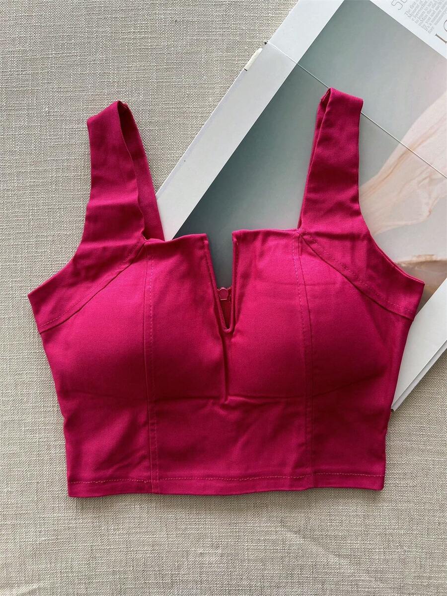 Women Tops - 玫紅色 - 查看 1