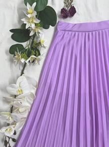 Women Skirts - 淡紫色 - 查看 2