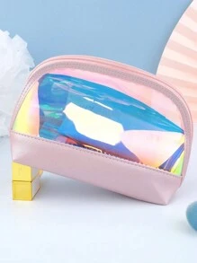1pc Travel Toiletry Bag For Women Waterproof Cosmetic Bag With Charging Cable & Data Cable Storage Compartment - Multicolor - View 4