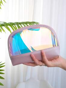 1pc Travel Toiletry Bag For Women Waterproof Cosmetic Bag With Charging Cable & Data Cable Storage Compartment - Multicolor - View 7