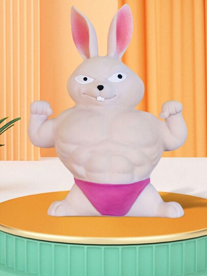 うさマッスルくん マッスルウサギストレス発散 クリエイティブなおもちゃ事務所緩和