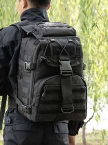 男士用40l黑色山形雙肩旅行背包 - 黑色 - 查看 6