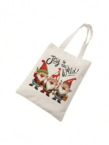 圣诞主题帆布包单肩包/手提包/午餐盒收纳袋/手提袋/购物袋，多种款式可选，适合男女，适合女朋友，适合老师