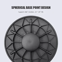 1pc Balance Training Board, Yoga & Pilates Multi-purpose Disk, Stability Trainer, Core Strength Exercise Board - Black - View 3