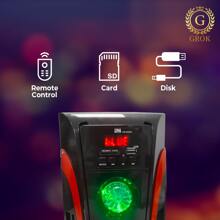Bocina franjas negro DM Estéreo Teatro en casa Benedo Bocina bluetooth HIFI Multimedia Speaker System Remote Control De 1000W Frecuencia 38Hz-20kHz Auxiliar Jack 3.5 mm Bluetooth Compartible con Sonido 3D Speaker Sistema Multimedia Hi-FI 8 bocinas USB/TF/FM Radio/BT Incluye control remoto y micrófono - Negro - Ver 3