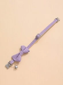 1pc Light Purple Pure Polyester Bowknot For Pets