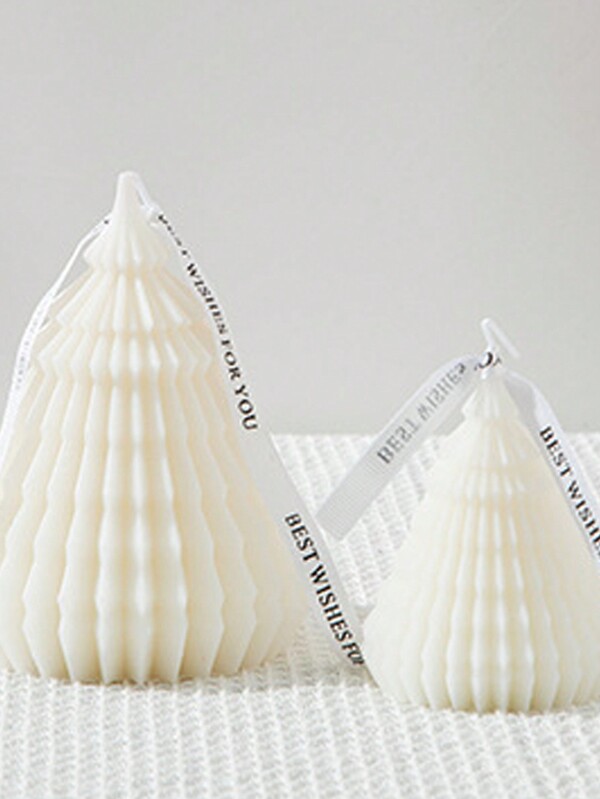 1 pièce Décoration de bougie d'aromathérapie DIY avec arbres de Noël pliés de différentes tailles, décoration de chambre, cadeaux