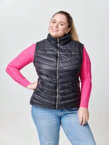 chaleco mujer tallas plus - Negro - Ver 1