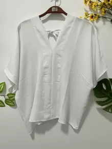 Women Tops - 白色 - 查看 1
