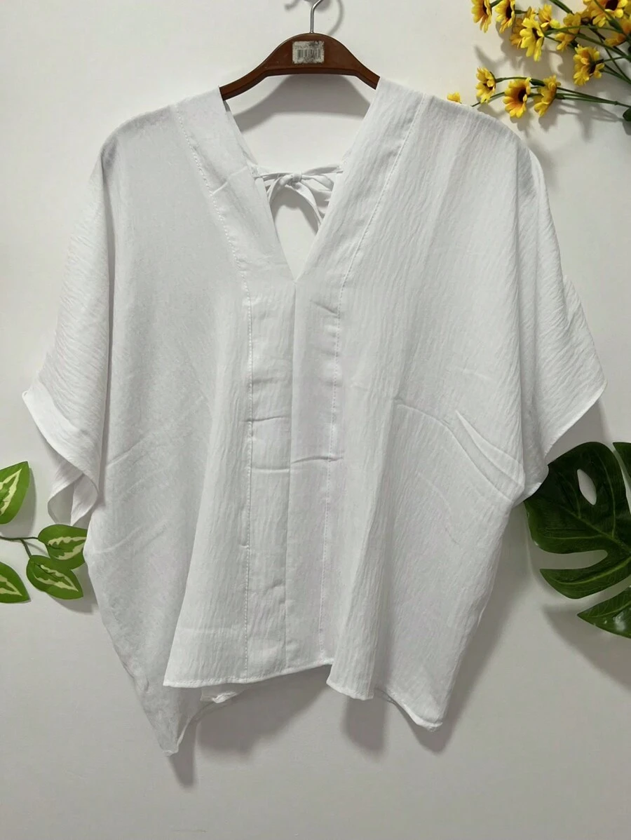 Women Tops - 白色 - 查看 1