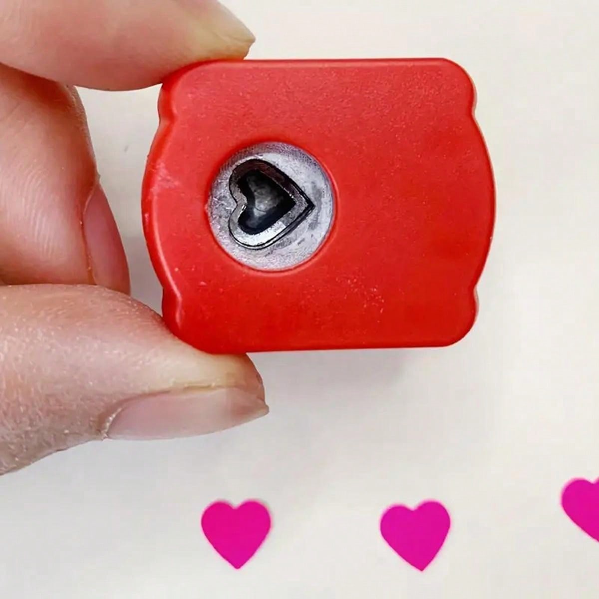 1PC Heart Shaped Design Mini Embossing Device, Creative Portable