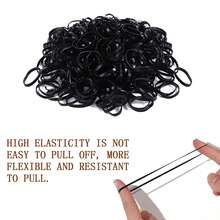 602入套馬眼珠套件,包括100/200入塑料馬眼珠10x12 Mm和500入迷你橡皮筋柔軟彈性帶,2入快速穿珠器,適用於女性和女孩的辮子或髮辮黃金款