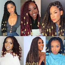 602入套馬眼珠套件,包括100/200入塑料馬眼珠10x12 Mm和500入迷你橡皮筋柔軟彈性帶,2入快速穿珠器,適用於女性和女孩的辮子或髮辮黃金款