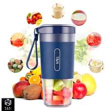 Mini Licuadora Portátil Inalámbrica Mejor Calidad, Para El Hogar, Exprimidor Pequeño Recargable, Máquina Extractora Portátil, T&N - Azul - Ver 1