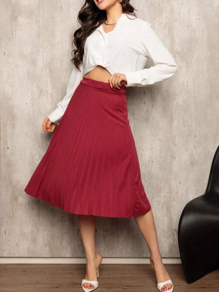 Women Skirts - Red - View 1