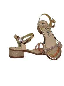 Kids Heeled Sandals - 乾枯玫瑰色 - 查看 2