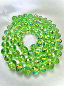 1 Strand Aaa Grade 6/8/10mm Electroplated Imported Ab Coated 96-facet Glass Crystal Beads For Handmade Diy Jewelry