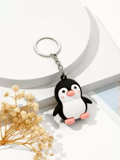Süßer Cartoon Pinguin geformter Schlüsselanhänger Anhänger für Geschäftsmänner, Autoaccessoires, Taschenschmuck, Schule, Goth Y2k