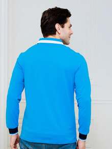 Men Polo Shirts - 藍色 - 查看 5