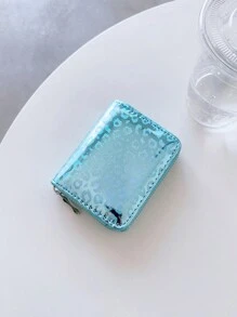 Fashionable & Personalized Short Wallet/Purse/Clutch/Handbag/Coin Purse With Card Slots, Modern Business Style, Ultra Slim And Portable, Large Capacity Card Holder, Daily Use And Birthday Gift Gift, Gift Women Purse - Baby Blue - View 2
