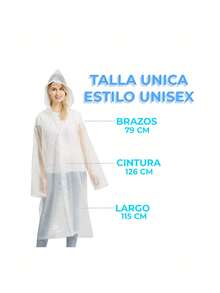 Capa Impermeable Portatil para Lluvia Hombre Mujer Color Aleatorio - Multicolor - Ver 3