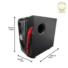 Bocina franjas negro DM Estéreo Teatro en casa Benedo Bocina bluetooth HIFI Multimedia Speaker System Remote Control De 1000W Frecuencia 38Hz-20kHz Auxiliar Jack 3.5 mm Bluetooth Compartible con Sonido 3D Speaker Sistema Multimedia Hi-FI 8 bocinas USB/TF/FM Radio/BT Incluye control remoto y micrófono - Negro - Ver 4