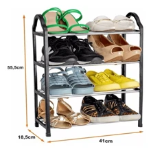 Sapateira Porta Sapato Desmontavel Organizador Calçados - 4 Andares /  8 Pares - Multicolorido - Visão 2