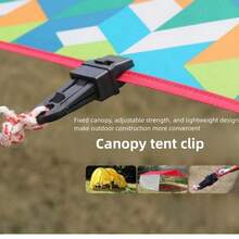 4pcs Outdoor Camping Canopy Clips, Sunshade & Windproof Tent Clamp With Reinforced Plastic Rope Buckle - Multicolor - View 2