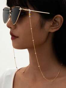 1pc眼镜链眼镜绳口罩链金属眼镜链挂绳脖子防丢口罩链