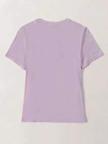 Women T-Shirts - 中紫紅色 - 查看 2